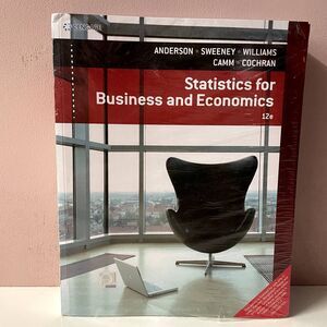 Statistics for Business and Economics 12e by Anderson, Sweeney,+3 Paperback NIP